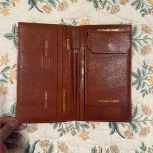Brown Leather Travel Wallet
